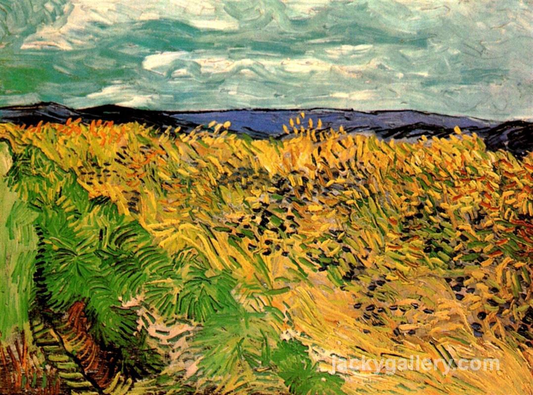 Wheat Field with Cornflowers, Van Gogh painting